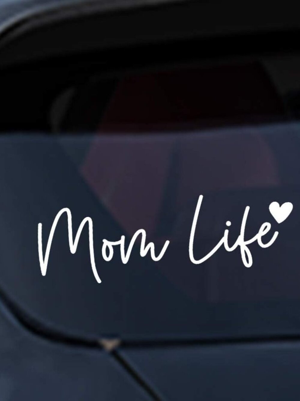 2pcs Mom Life Car Decal - 7'' x 2" Cute Heart Bumper Sticker, Die Cut Stickers,